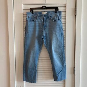 Madewell Men's Light Blue Athletic Slim Cropped Jeans